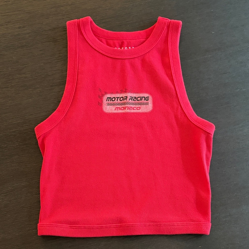 Aeropostale girls Vibrant Red Motor Racing Tank